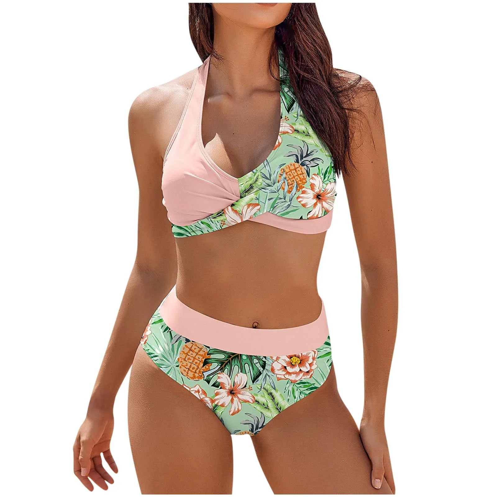 Women's Brazilian 2 Piece Bikini Set - Sexy Push Up Biquini Tanga Swimwear