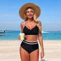 Women's High Waist Bikini Set 2026 | Y2K Sporty Two-Piece Swimsuit