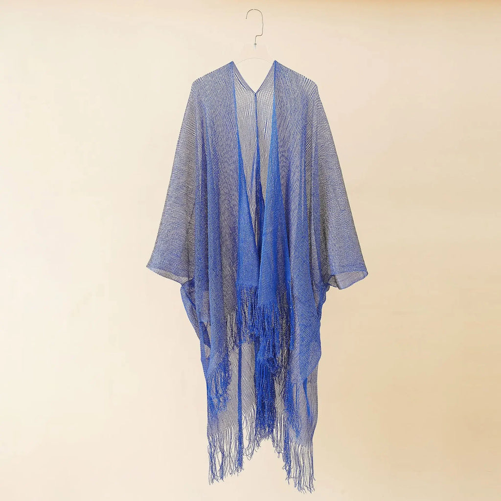 Gold Tassel Bikini Cover Up - Sexy See-Through Beach Dress Tunic for Women