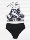 Riseado Women's High Waist Bikini Set | Tie Dye Swimwear for Summer
