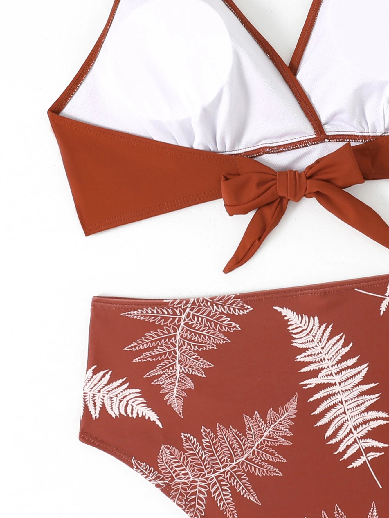 Women's High Waist Bikini Set | Padded Halter Top with Ruffle Trim | Sexy Swimwear