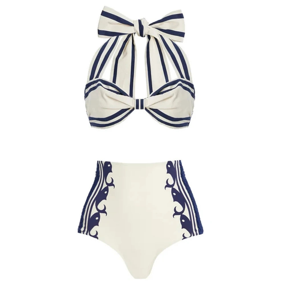 Women's Strapless One-Piece Swimsuit Set | With Shorts Two-Piece Beachwear
