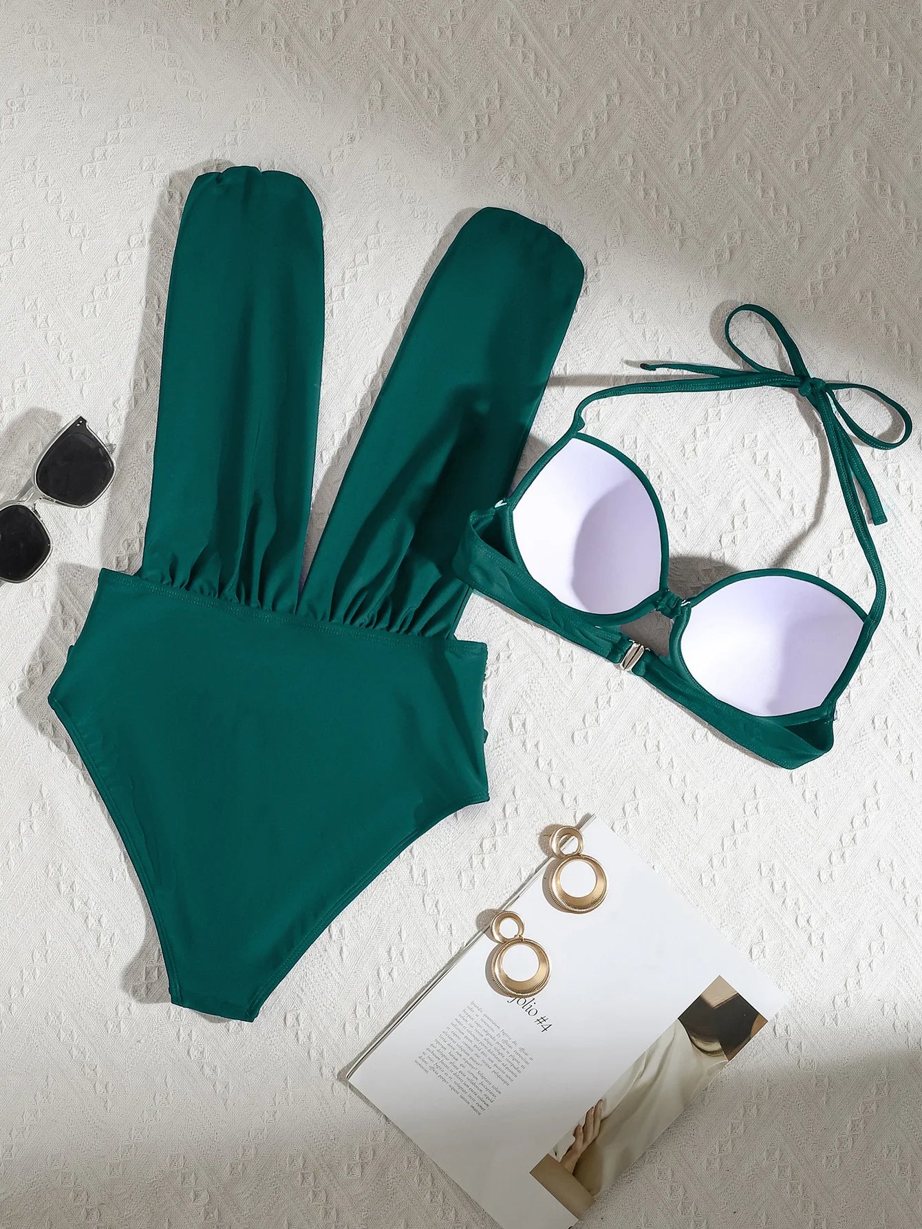 Sexy Cut Out One Piece Swimsuit - Brazilian Style Bathing Suit with Open Back