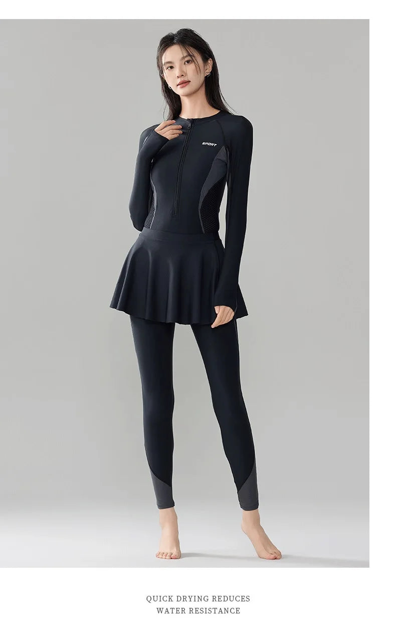 Women's UV Protection Rash Guard - Full Body WaterProof Quick-Dry Athletic Swimwear