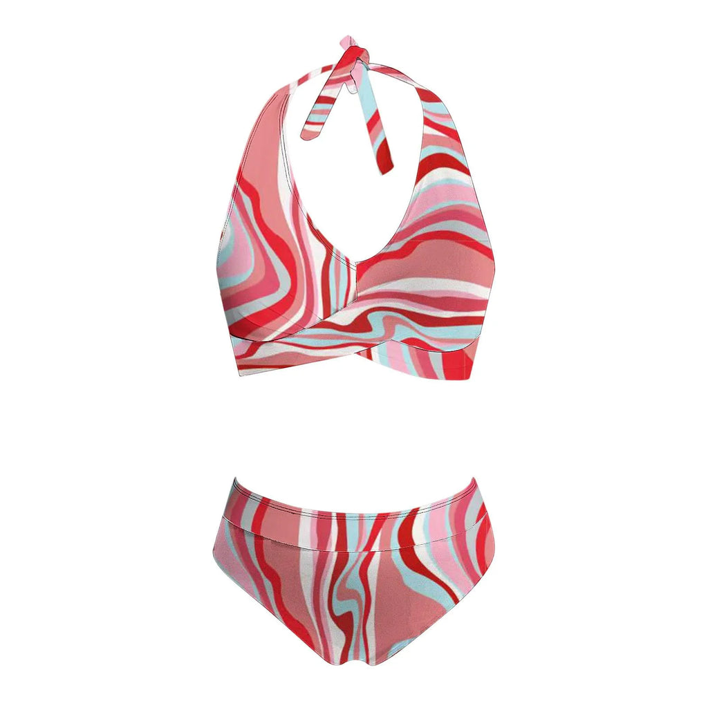 Women's Brazilian 2 Piece Bikini Set - Sexy Push Up Biquini Tanga Swimwear