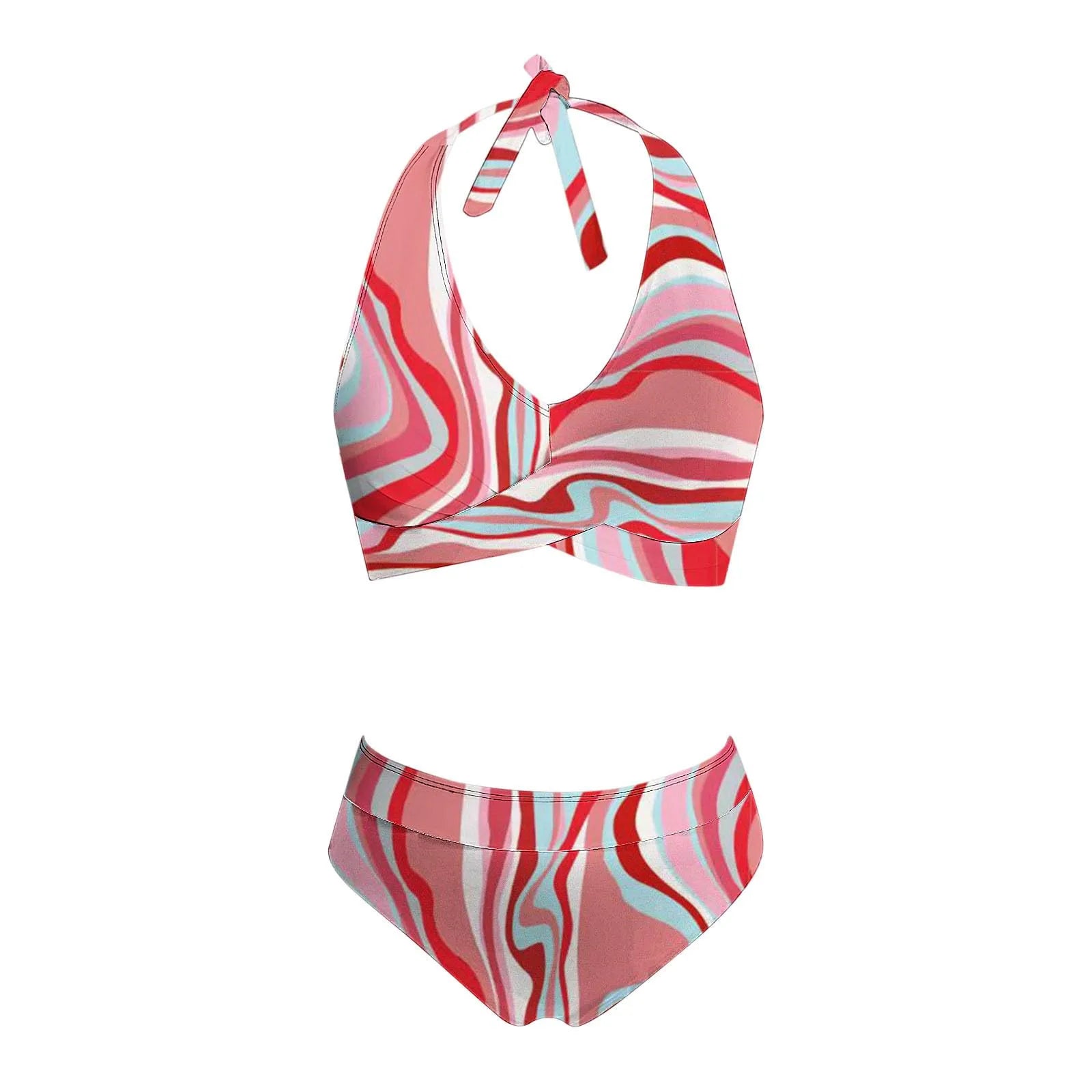 Women's Brazilian 2 Piece Bikini Set - Sexy Push Up Biquini Tanga Swimwear