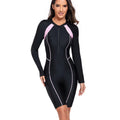 Sport Style Jumpsuit Swimsuit - Women's Long Sleeve One Piece for Diving & Swimming