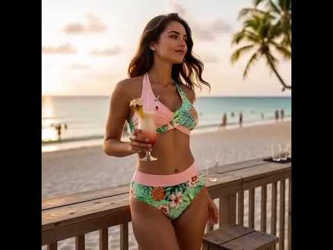 Women's Brazilian 2 Piece Bikini Set - Sexy Push Up Biquini Tanga Swimwear