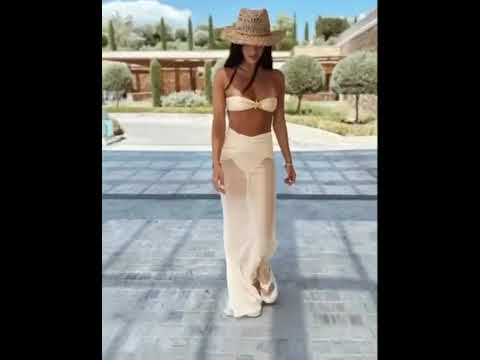 Women's 3 Piece Beach Set - with Long Skirt Cover up