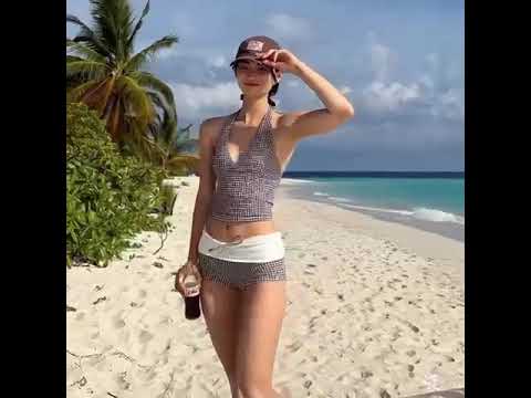 Women's Deep V Push Up Bikini Set | High Waist Checkered Two Piece Swimsuit